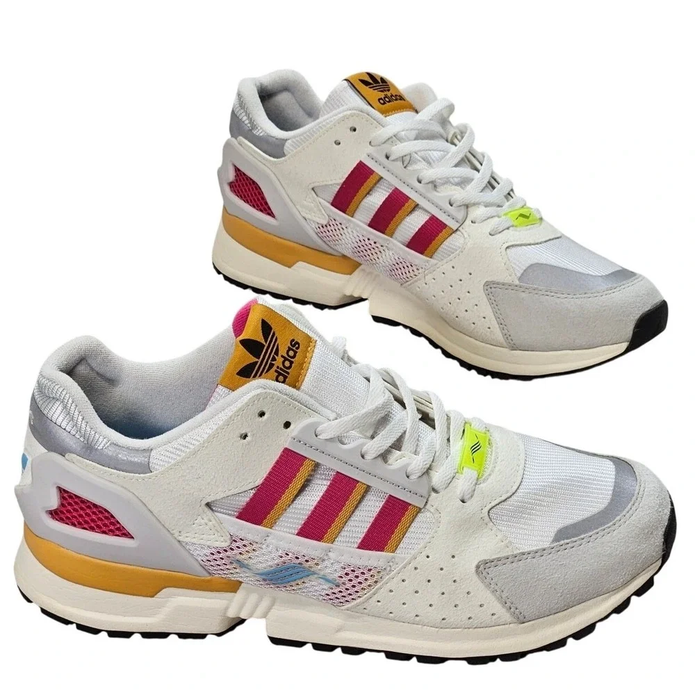Adidas ZX‎ 10000 C Mens White Multi Color Retro Running Shoes FX6978 US Size 9.5